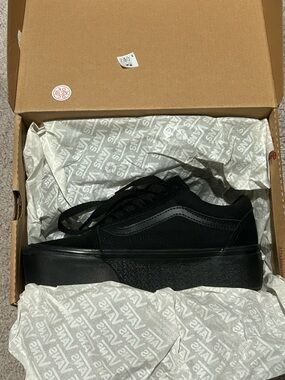 Vans Black Platform Old Skool Stac Sneakers